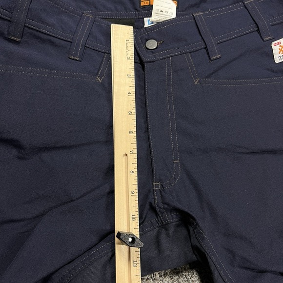 Thrive Workwear Pants Mens 34x32 Dark Blue Knee Pad FR Cargo HRC 2 Ripstop Twill - Picture 10 of 11